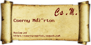 Cserny Márton névjegykártya